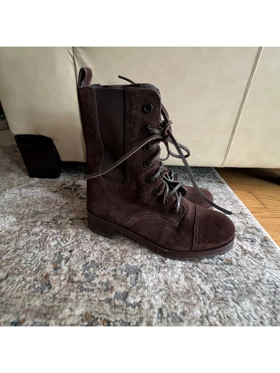 Tory Burch Shoes - Tori Burch Women's Size 5M Dark Brown Suede Broome Combat Boots